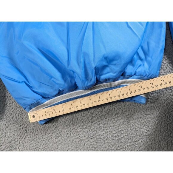 Vintage Butwin Jacket XS Nylon Varsity Style Lined Front Zip Pocket Blue Gray - Picture 7 of 16